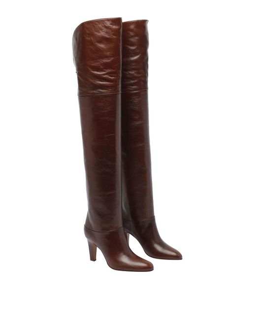 Chloé Brown And Eve Pump Boots