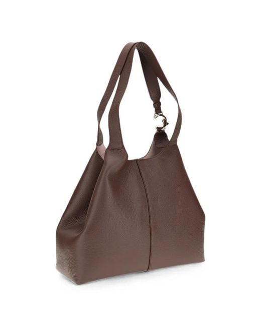 Coccinelle Brown Handbag Grained Leather Berry
