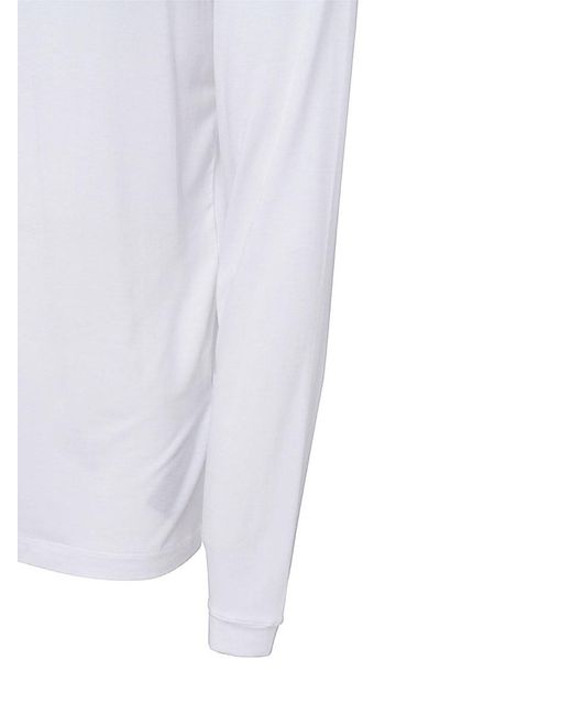 Giorgio Armani White Viscose Blend T-Shirt for men