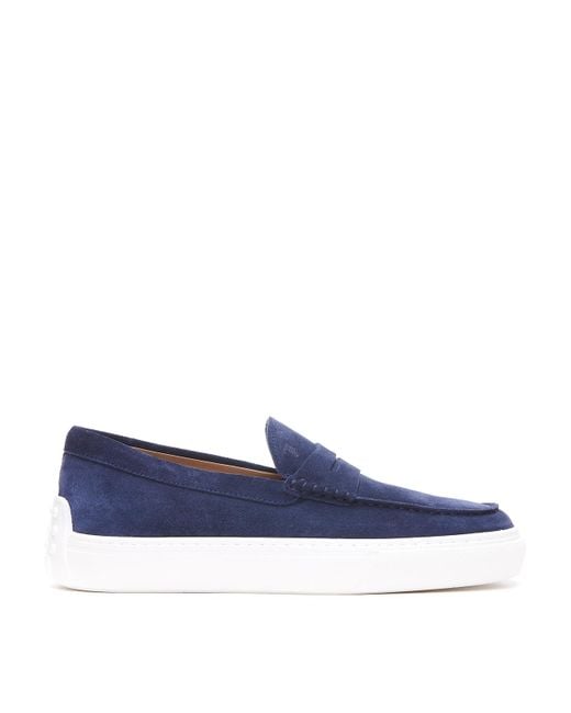 Tod's Blue Slipper Loafers for men