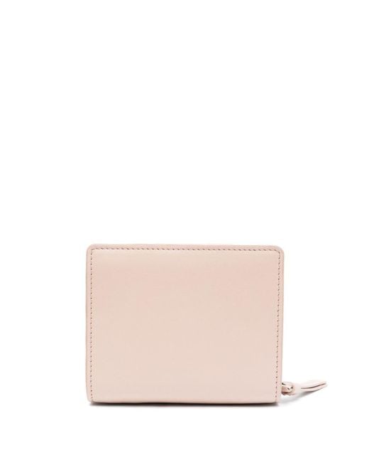 Chloé Pink Embroidered Leather Wallet