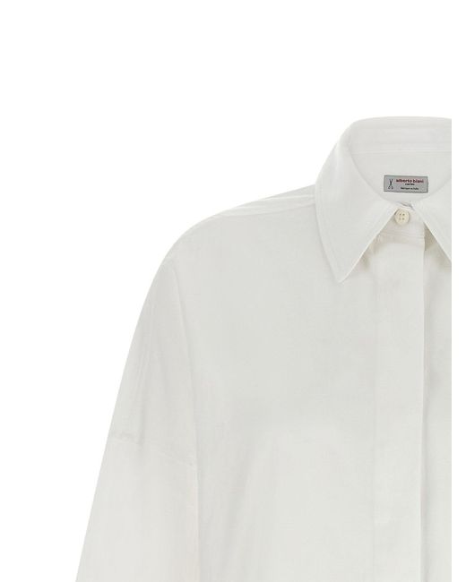 Alberto Biani White Cotton Shirt
