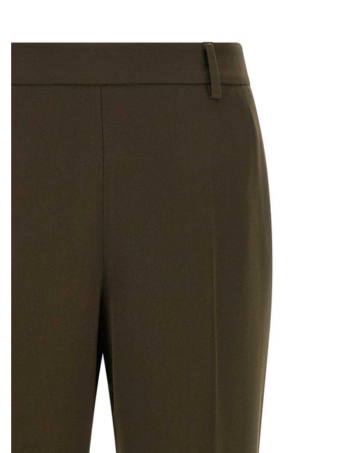 Alberto Biani Green Crpe Pants