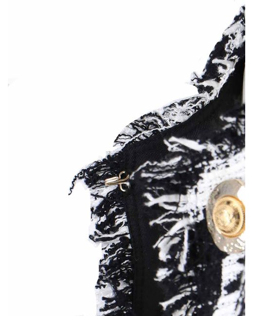 Balmain Black Jacket With Decorative Buttons