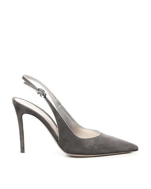 Gianvito Rossi White Robbie Slingback