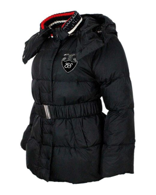 Ermanno Scervino Black Coats Poliestere
