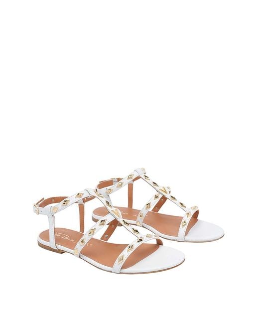 Via Roma 15 White Sandals