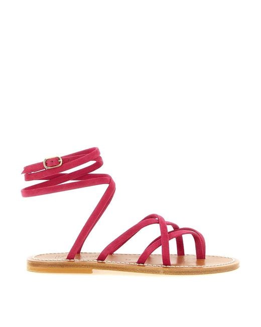 K. Jacques Red Zenobie' Sandals
