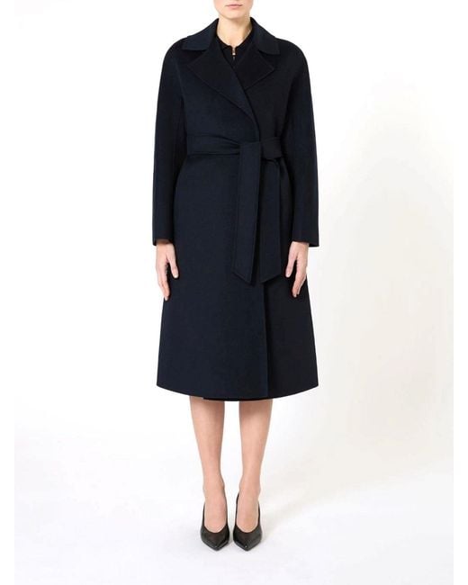 Max Mara Black Cles Wool Coat