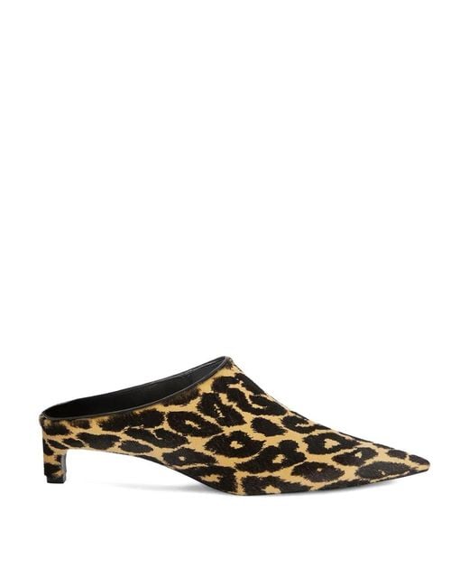 Jil Sander Brown Pointed Mule