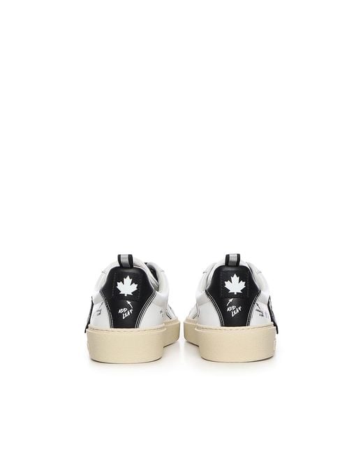 DSquared² Natural Leather Rider Sneaker for men