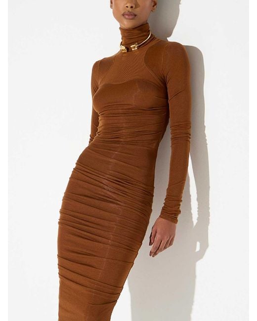 Elisabetta Franchi Brown Dress