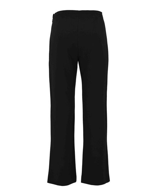 Alberta Ferretti Black Viscose Blend Knit Trousers