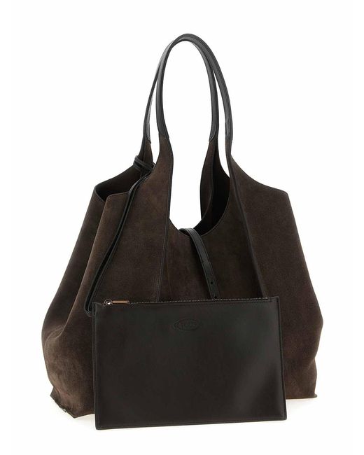 Tod's Black Medium Shopping Bag