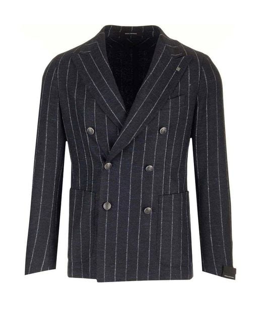 Tagliatore Blue Ecru Jacket for men
