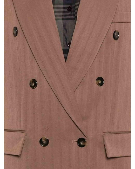 Stella McCartney Brown Wool Double-Breasted Jacket