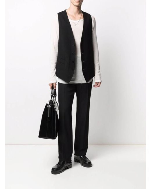 Ann Demeulemeester Black Oversize Waistcoat for men