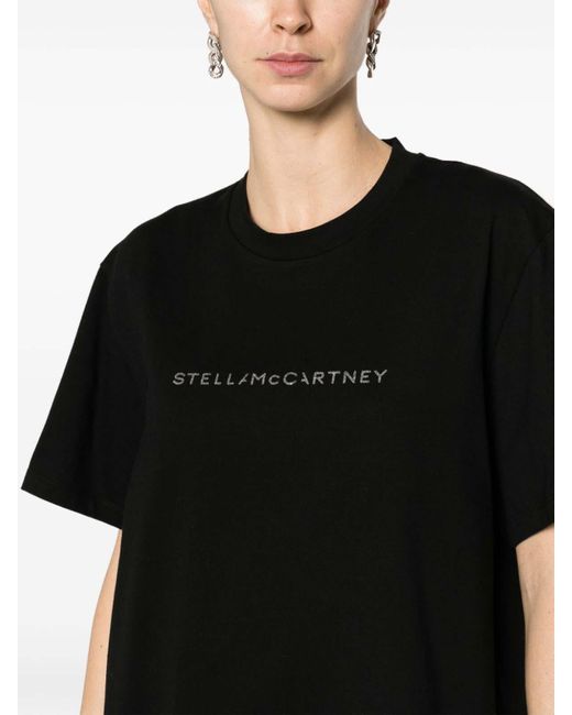 Stella McCartney Black T-shirt Con Stampa