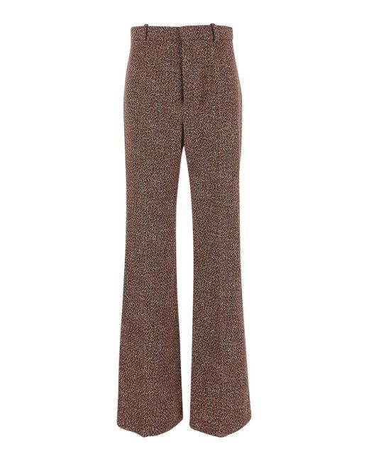 Chloé Brown Flare Trousers