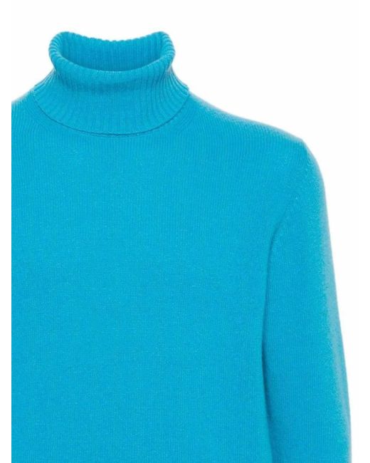 Nuur Blue Long Sleeves Turtle Neck for men