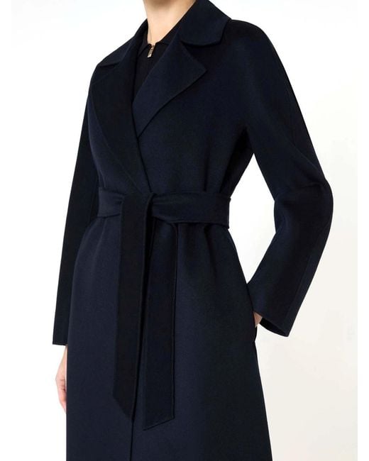 Max Mara Black Cles Wool Coat
