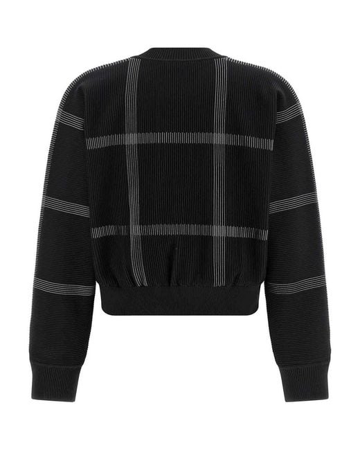 Pleats Please Issey Miyake Black Crossing Knit Sweater