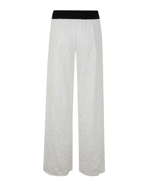 Maria Calderara Gray Long Trousers