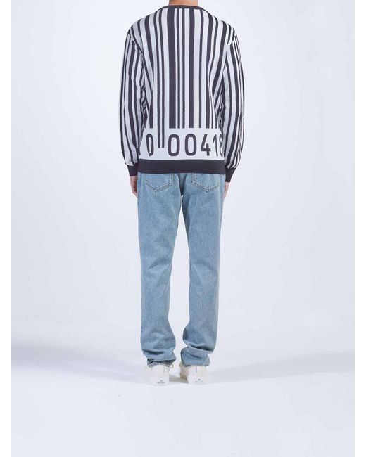 Moschino Black Heritage Barcode Jumper for men