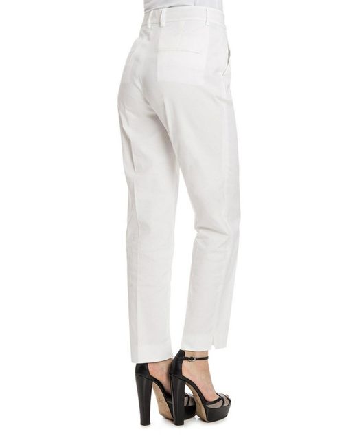 Stella Jean White Discreta Trousers