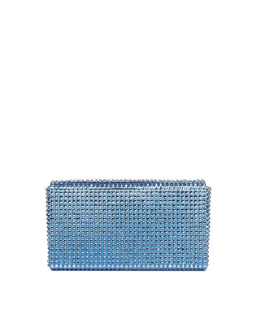 AMINA MUADDI Blue Clutch With Rhinestone