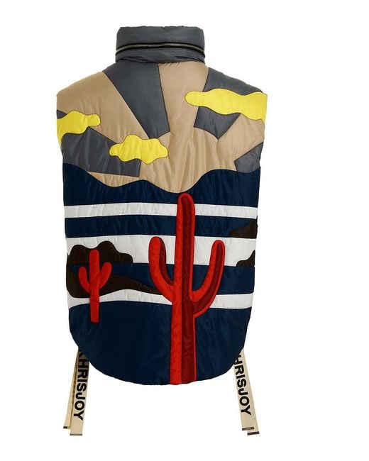 Khrisjoy Blue 'cactus' Oversize Vest for men