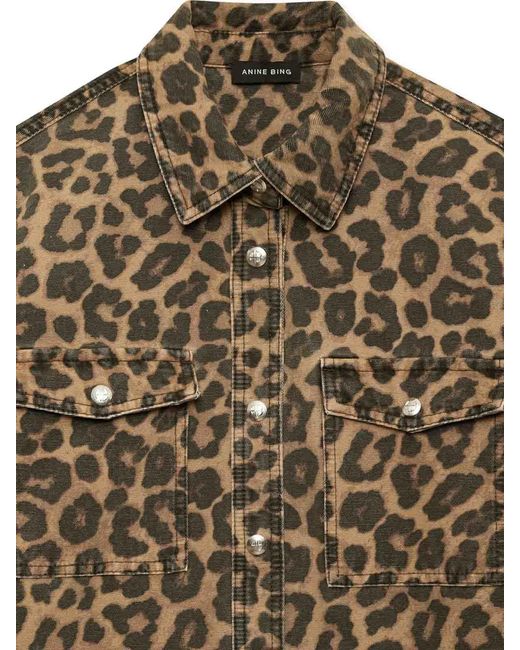 Anine Bing Brown "Paxton" Shirt