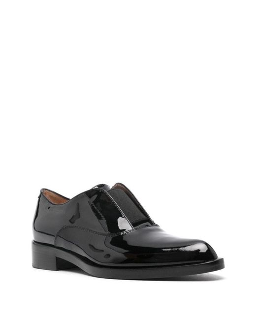 Gianvito Rossi Black Baxeter Lace-Up Patent Leather