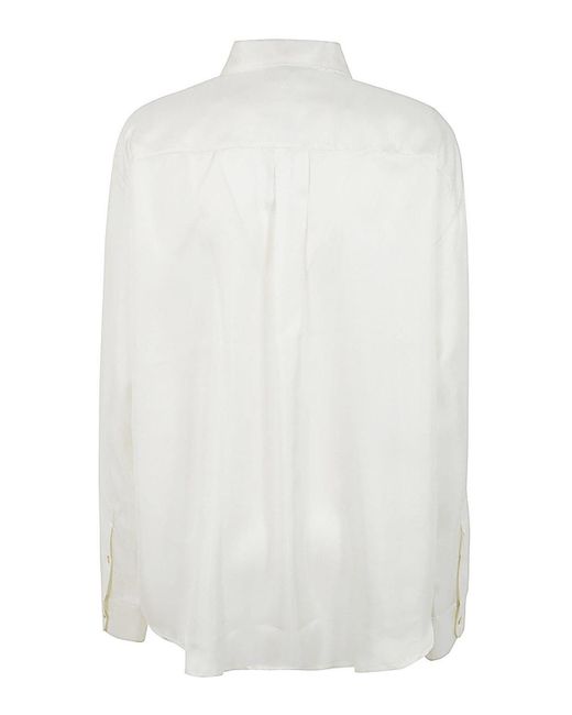 Pierre Louis Mascia White Printed Silk Twill Shirt