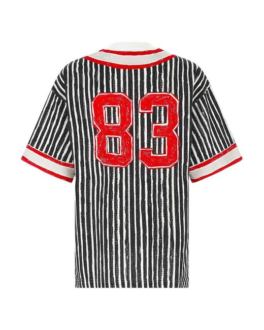 Moschino Red Trompe-'œIl Print T-Shirt for men