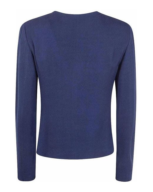 Emporio Armani Blue Ruffled Jacket