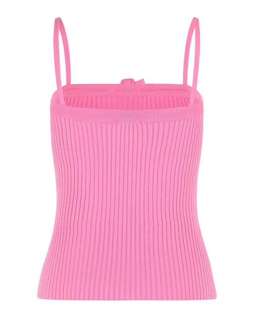 Courreges Pink Buckle Tank Top