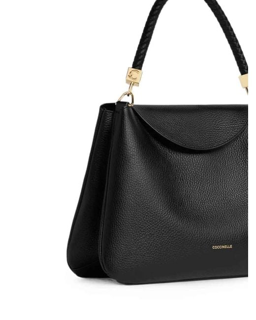 Coccinelle Black Handbag Grained Leather Noir