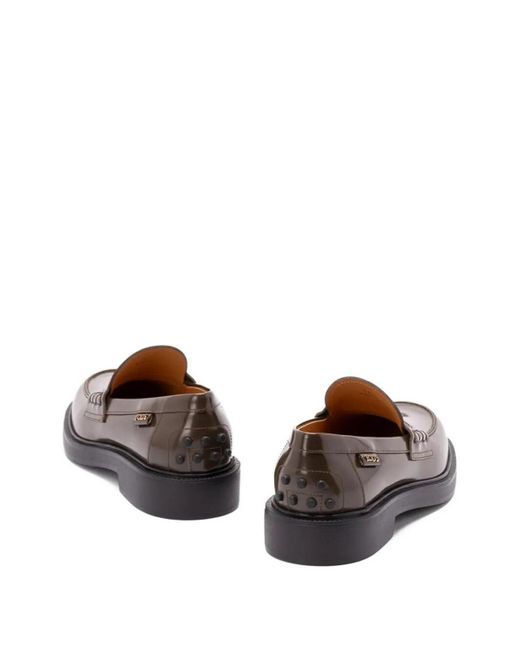 Tod's Brown Shaded Finishing Leather Penny Loafers