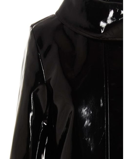 Raf Simons Black Logo Trench Coat
