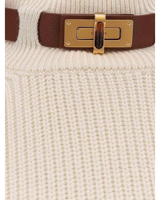 Elisabetta Franchi White Wool Mixed Shirt