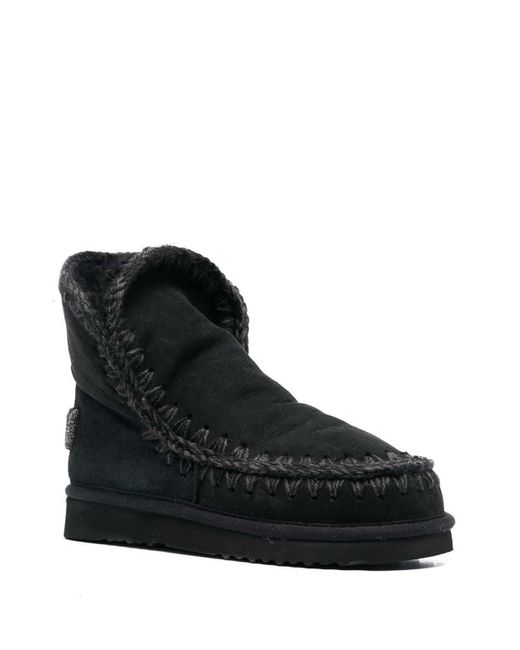 Mou Black Eskimo 18 Glitter Logo Boots