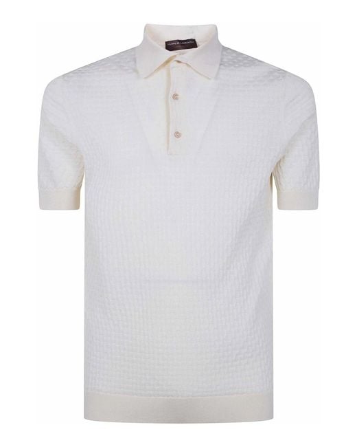 FILIPPO DE LAURENTIIS White Short Sleeves Polo Shirt for men
