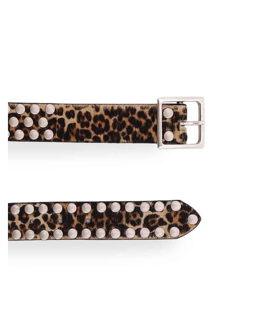Golden Goose Deluxe Brand White Leo Leather Belt