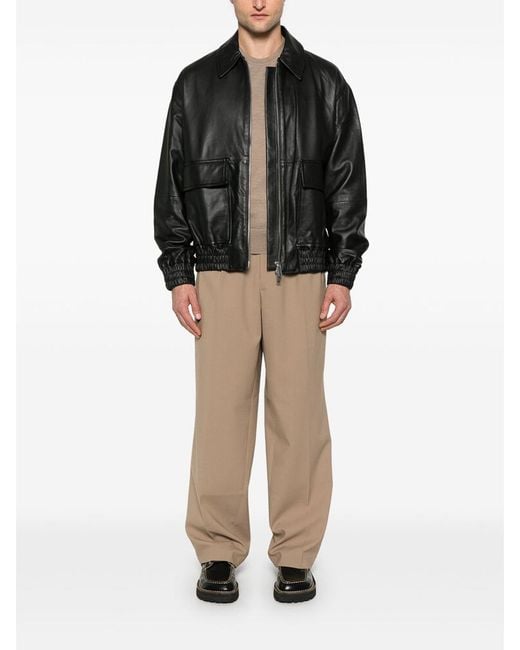 Studio Nicholson Black Leather Outerwear for men