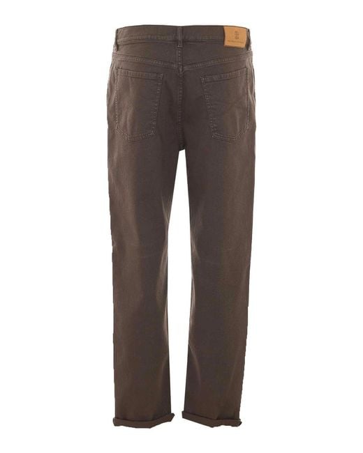 Brunello Cucinelli Gray Pants for men