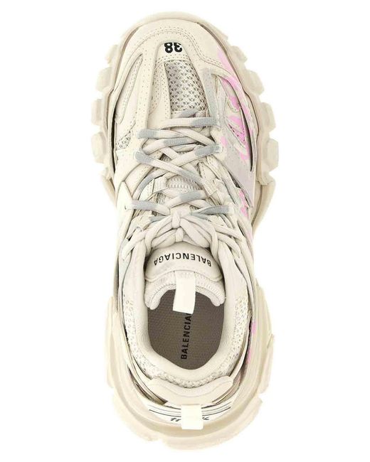 Balenciaga White Track Signature Sneakers
