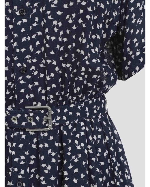 Ralph Lauren Blue Sura Short Sleeves Dress