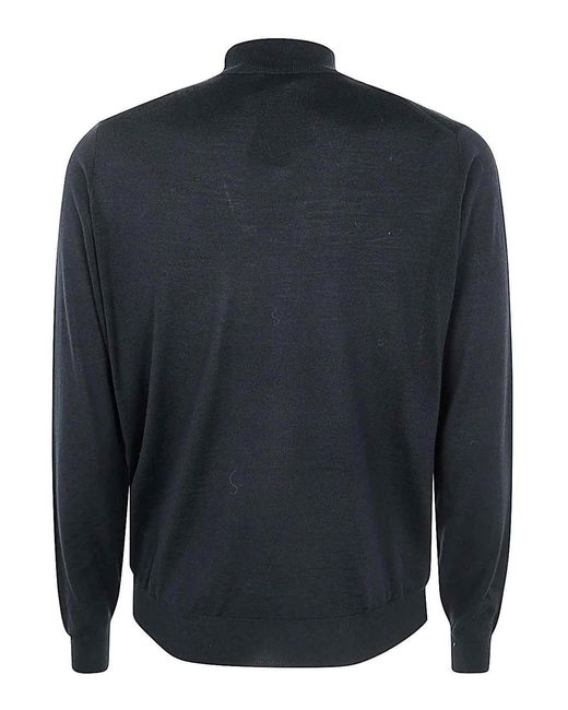 FILIPPO DE LAURENTIIS Blue Long Sleeves Merinos Turtleneck for men