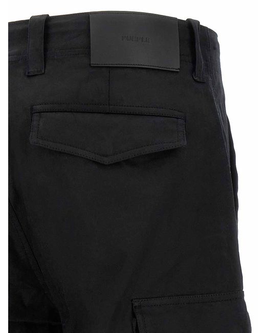 Purple Brand Black Woven Cargo Pants for men